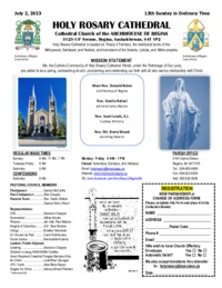 Holy Rosary Bulletin 2023-07-02
