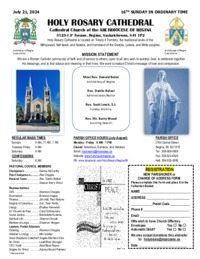 Holy Rosary Bulletin 2024-07-21