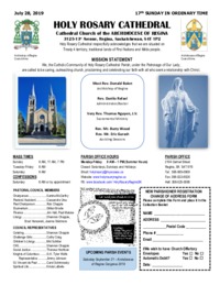 Holy Rosary Bulletin 7-28-2019