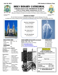 Holy Rosary Bulletin 2023-07-30