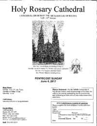Holy Rosary Cathedral Bulletin 2017-06-04