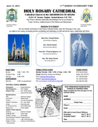 Holy Rosary Bulletin 06-13-2021