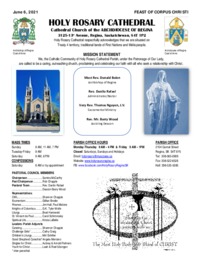 Holy Rosary Bulletin 06-06-2021