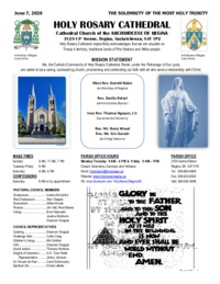 Holy Rosary Bulletin 6-07-2020