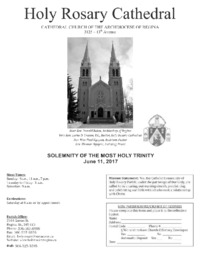 Holy Rosary Cathedral Bulletin 2017-06-11