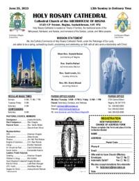 Holy Rosary Bulletin 2023-06-25