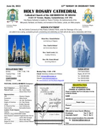 Holy Rosary Bulletin 06-26-2022
