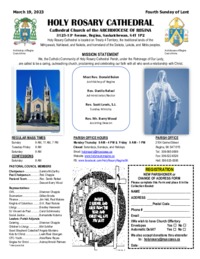 Holy Rosary Bulletin 2023-03-19