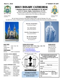 Holy Rosary Bulletin 3-1-2020