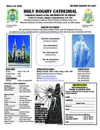 Holy Rosary Bulletin 03-13-2022