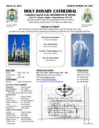 Holy Rosary Bulletin 03-14-2021