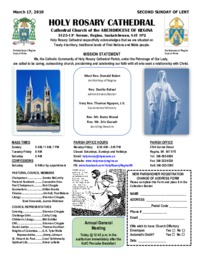 Holy Rosary Bulletin 3-17-2019