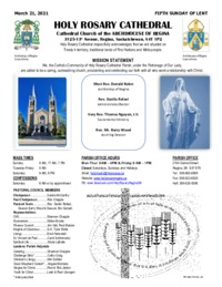 Holy Rosary Bulletin 03-21-2021