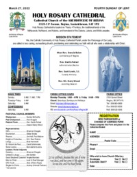 Holy Rosary Bulletin 03-27-2022