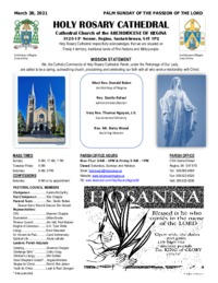 Holy Rosary Bulletin 03-28-2021