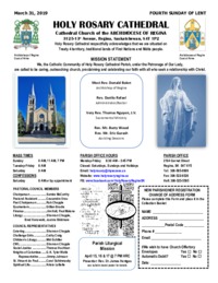 Holy Rosary Bulletin 3-31-2019