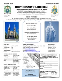 Holy Rosary Bulletin 3-8-2020
