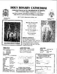 Holy Rosary Bulletin 2018-05-13