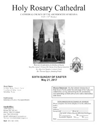 Holy Rosary Cathedral Bulletin 2017-05-21