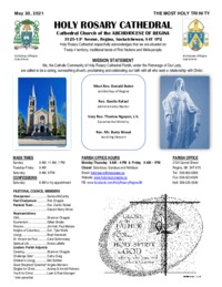 Holy Rosary Bulletin 05-30-2021