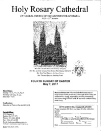 Holy Rosary Cathedral Bulletin 2017-05-07