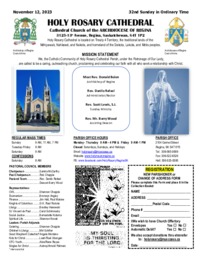Holy Rosary Bulletin 2023-11-12