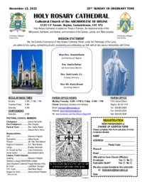 Holy Rosary Bulletin 11-13-2022