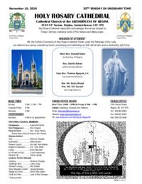 Holy Rosary Bulletin 11-15-2020