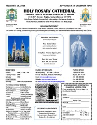 Holy Rosary Bulletin 11-18-2018