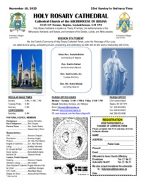 Holy Rosary Bulletin 2023-11-19