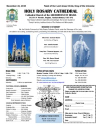 Holy Rosary Bulletin 11-24-2019