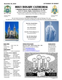 Holy Rosary Bulletin 11-29-2020