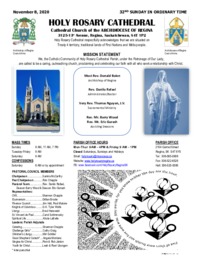Holy Rosary Bulletin 11-08-2020