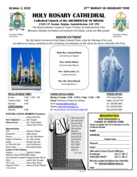 Holy Rosary Bulletin 2022-10-02