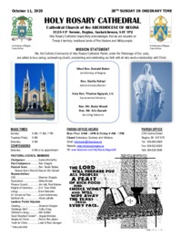 Holy Rosary Bulletin 10-11-2020