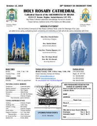Holy Rosary Bulletin 10-13-2019