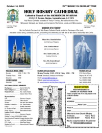 Holy Rosary Bulletin 10-16-2022
