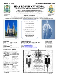 Holy Rosary Bulletin 10-25-2020