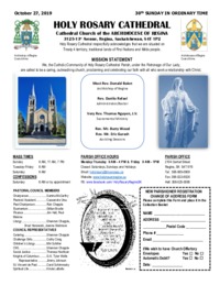 Holy Rosary Bulletin 10-27-2019