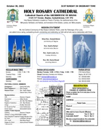 Holy Rosary Bulletin 10-30-2022