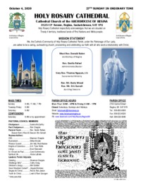 Holy Rosary Bulletin 10-04-2020