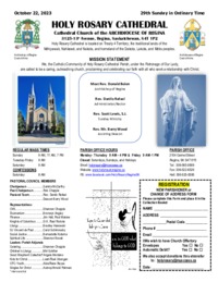 Holy Rosary Bulletin 2023-10-22