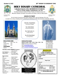 Holy Rosary Bulletin 2022-10-09