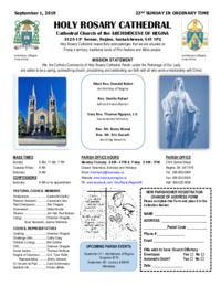 Holy Rosary Bulletin 9-1-2019