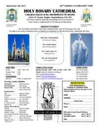 Holy Rosary Bulletin 09-26-2021