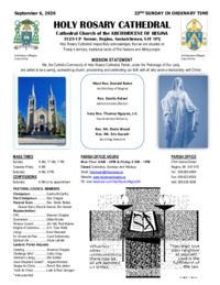Holy Rosary Bulletin 9-06-2020