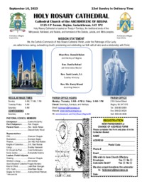 Holy Rosary Bulletin 2023-09-10
