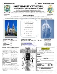 Holy Rosary Bulletin 2022-09-18