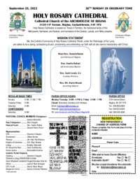 Holy Rosary Bulletin 2022-09-25