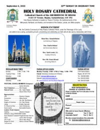 Holy Rosary Bulletin 09-04-2022
